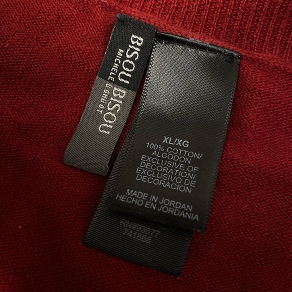 💋Red, Ruffled Bisou Bisou Cardigan - Picture 7 of 13